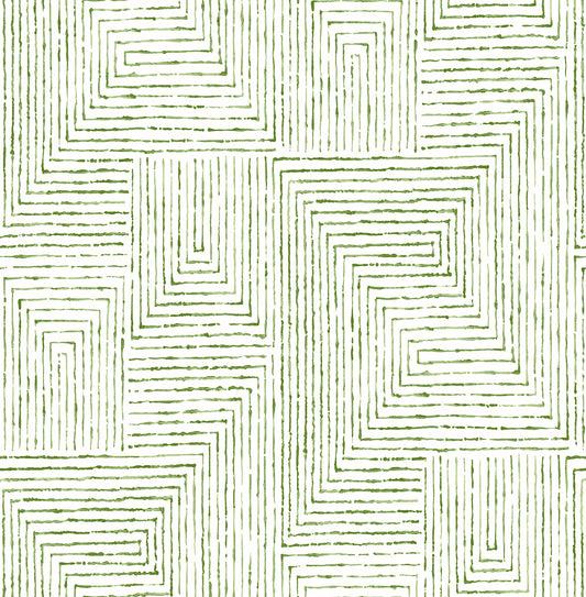 Save on 2964-25954 Scott Living Merritt Green Geometric Green A-Street Prints Wallpaper