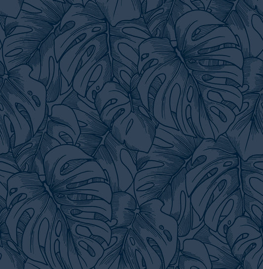 Purchase 2964-87342 Scott Living Balboa Indigo Botanical Indigo A-Street Prints Wallpaper