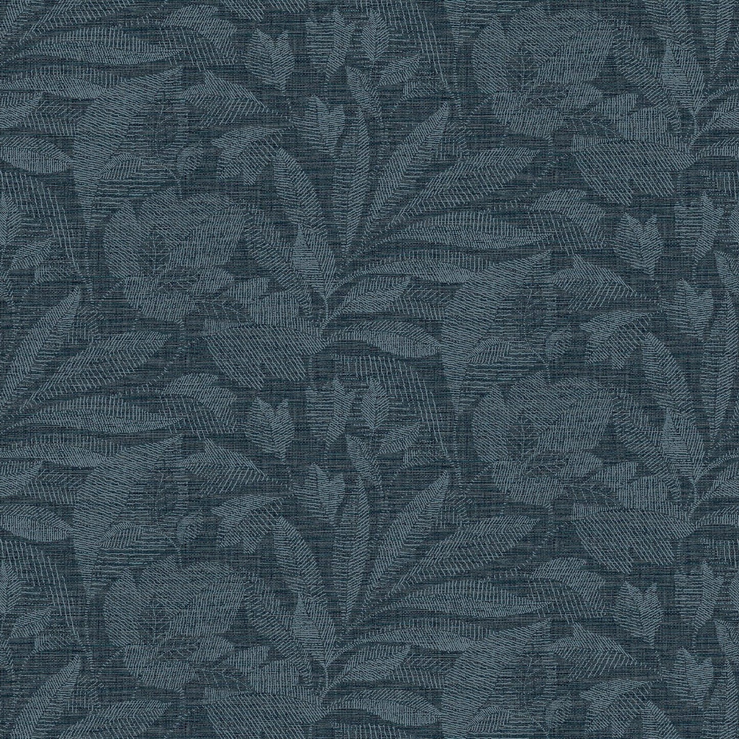 Purchase 2971-86153 Dimensions Lei Navy Etched Leaves Navy A-Street Prints Wallpaper