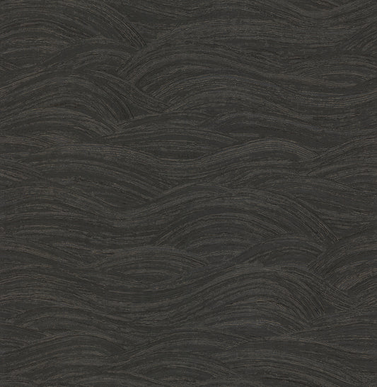 Save on 2971-86363 Dimensions Leith Black Zen Waves Black A-Street Prints Wallpaper