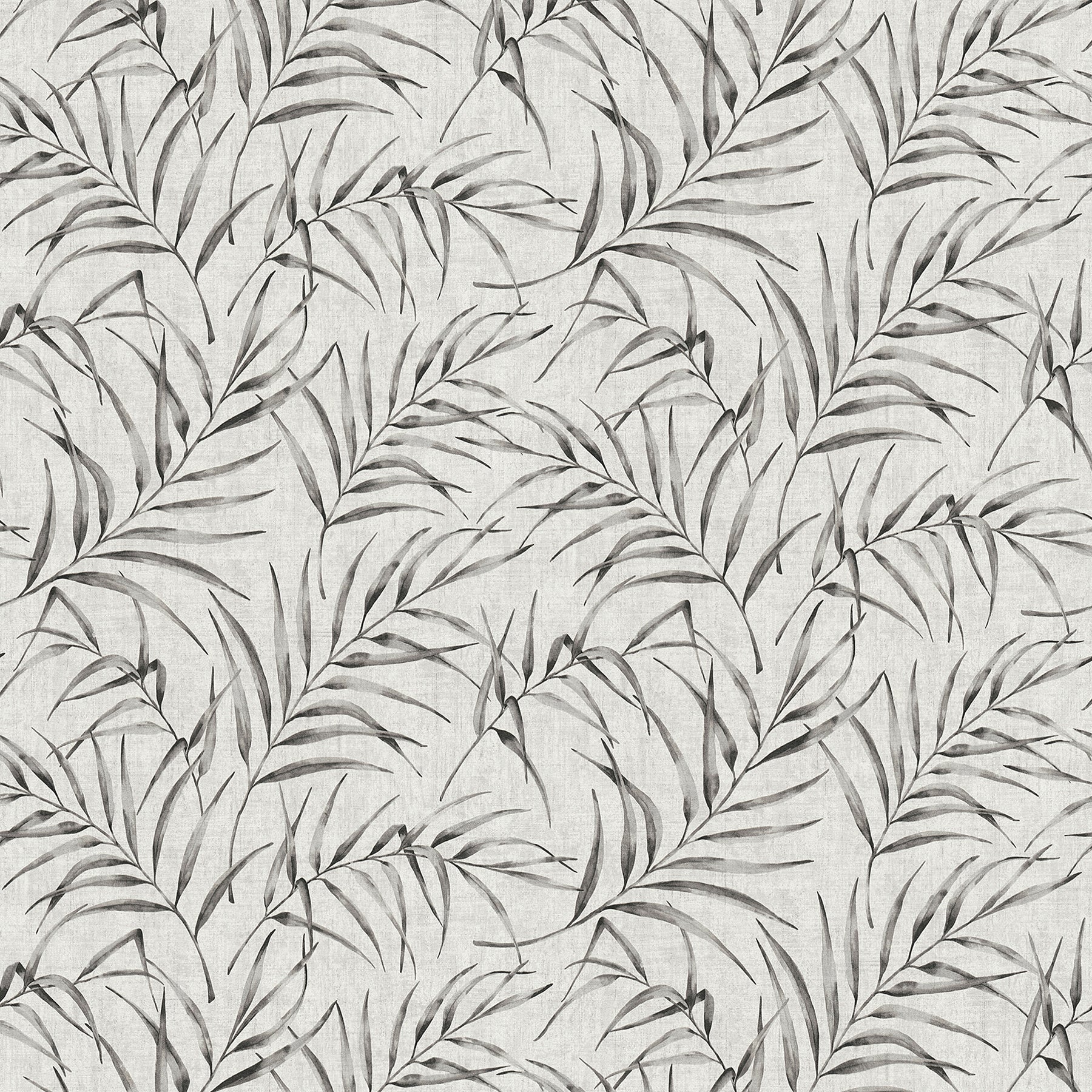 Looking 2979-37335-2 Bali Lani Grey Fronds Grey by Advantage Wallpaper