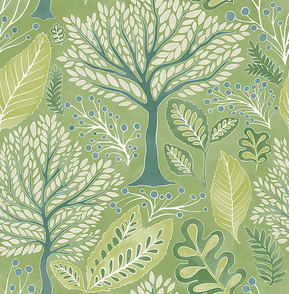 Purchase 2980-26184 Advantage Wallpaper, Kiah Green Forest - Splash