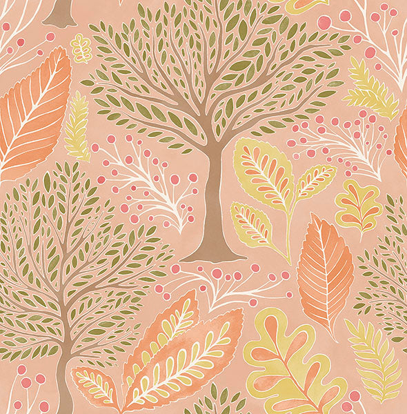 Purchase 2980-26185 Advantage Wallpaper, Kiah Blush Forest - Splash