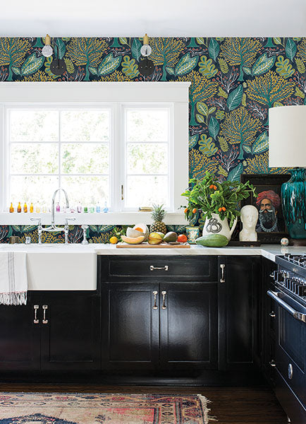 Purchase 2980-26186 Advantage Wallpaper, Kiah Blue Forest - Splash12