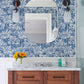 Purchase 2980-26187 Advantage Wallpaper, Dori Blue Painterly Floral - Splash12