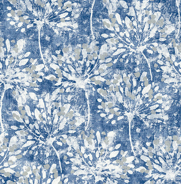 Purchase 2980-26187 Advantage Wallpaper, Dori Blue Painterly Floral - Splash