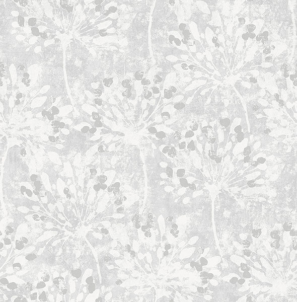Purchase 2980-26190 Advantage Wallpaper, Dori Light Grey Painterly Floral - Splash
