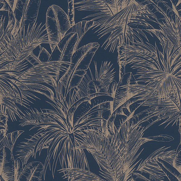 Purchase 2980-478044 Advantage Wallpaper, Serra Dark Blue Palm - Splash