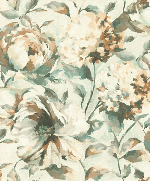 Purchase 2980-485134 Advantage Wallpaper, Attia Light Blue Floral - Splash