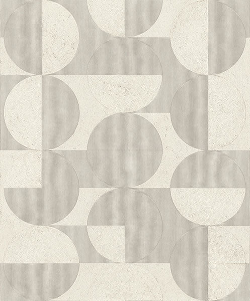 Purchase 2980-521313 Advantage Wallpaper, Barcelo Light Grey Circles - Splash