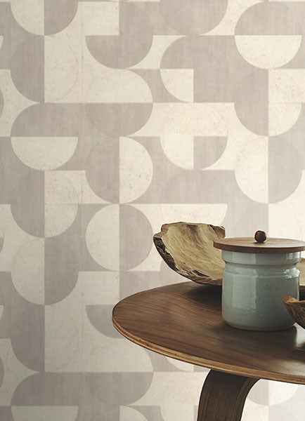 Purchase 2980-521337 Advantage Wallpaper, Barcelo Beige Circles - Splash12