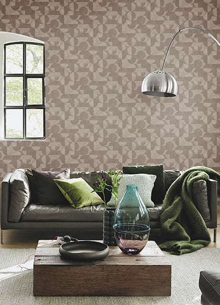 Purchase 2980-521368 Advantage Wallpaper, Barcelo Brown Circles - Splash1