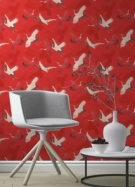 Purchase 2980-560671 Advantage Wallpaper, Kusama Red Crane - Splash12