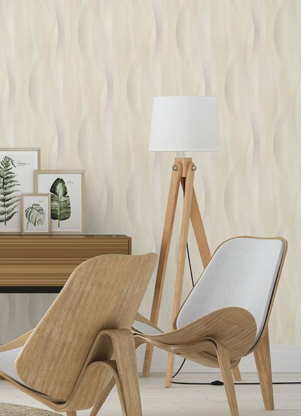 Purchase 2980-651515 Advantage Wallpaper, Currin Neutral Wave - Splash12