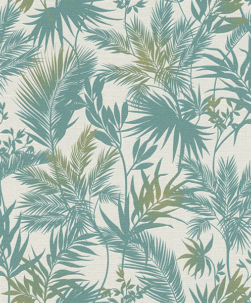 Purchase 2980-704112 Advantage Wallpaper, Saura Teal Frond - Splash