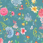 Select 300105 Pip Studio Vol. 5 Good Evening Teal Floral Garden Teal by Eijffinger Wallpaper