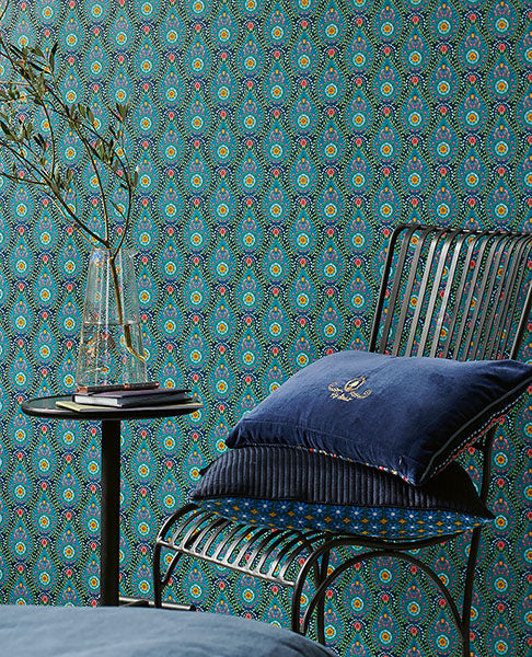 Search 300153 Pip Studio Vol 5 Garden Party Dark Blue Raindrops Dark Blue Eijffinger Wallpaper