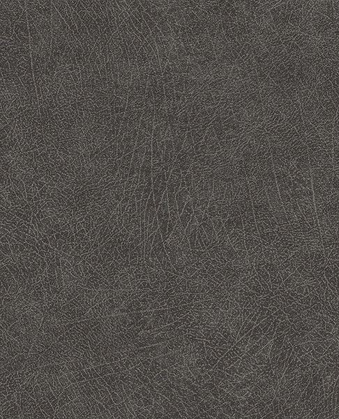 Acquire 300516 Skin Latigo Charcoal Leather Charcoal by Eijffinger Wallpaper