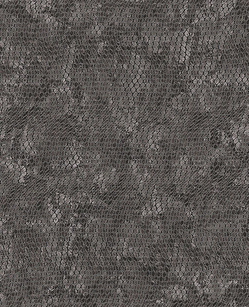 Looking 300525 Skin Viper Charcoal Snakeskin Black Grey by Eijffinger Wallpaper