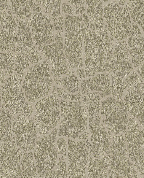 Looking 300532 Skin Kordofan Bronze Giraffe Lizard Green by Eijffinger Wallpaper