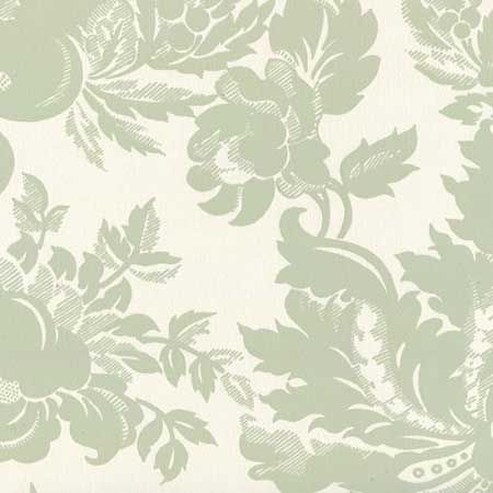 Buy 306082W Des Gardes, Soft French Green On Off White Quadrille Wallpaper