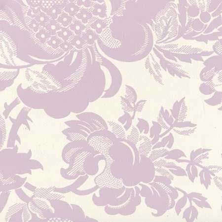 Purchase 306083W Des Gardes, Soft Lavender On Off White Quadrille Wallpaper