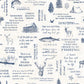 Shop 3118-01474 Birch & Sparrow North Hills Camping Quotes Navy by Chesapeake Wallpaper