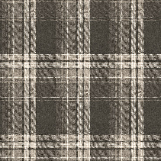 Search 3118-12671 Birch & Sparrow Saranac Flannel Dark Brown by Chesapeake Wallpaper