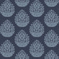Search 3118-25092 Birch & Sparrow Totem Pinecone Blue by Chesapeake Wallpaper