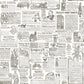 Shop 3119-13082 Kindred Underwood Taupe Vintage Newspaper Taupe by Chesapeake Wallpaper