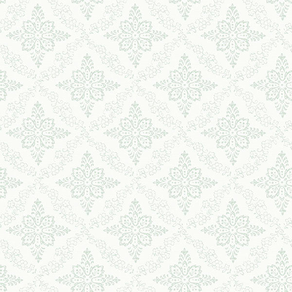 Order 3119-13533 Kindred Wynonna Teal Geometric Floral Teal by Chesapeake Wallpaper