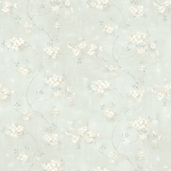 Looking 3119-441013 Kindred Braham Teal Floral Trail Teal by Chesapeake Wallpaper