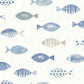 Looking 3120-12043 Sanibel Key West Blue Sea Fish Blue by Chesapeake Wallpaper