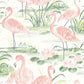 Select 3120-13601 Sanibel Everglades Coral Flamingos Coral by Chesapeake Wallpaper