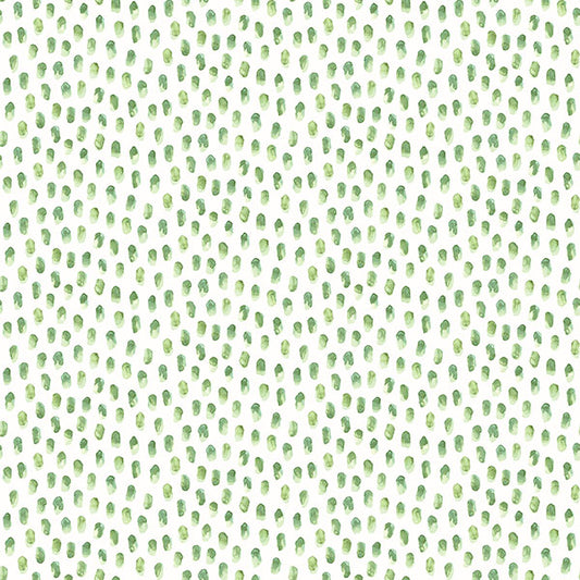 Buy 3120-13612 Sanibel Sand Drips Green Painted Dots Green by Chesapeake Wallpaper