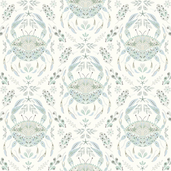 Acquire 3120-13642 Sanibel Annapolis Teal Crustation Teal by Chesapeake Wallpaper