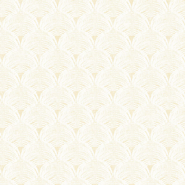 Order 3120-13653 Sanibel Santiago Yellow Scalloped Yellow by Chesapeake Wallpaper