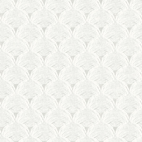 Shop 3120-13655 Sanibel Santiago Grey Scalloped Grey by Chesapeake Wallpaper