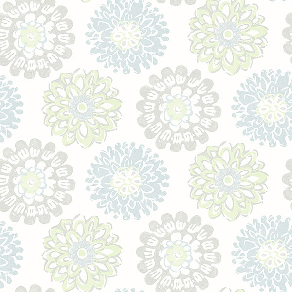 Search 3120-13704 Sanibel Sunkissed Light Green Floral Green by Chesapeake Wallpaper