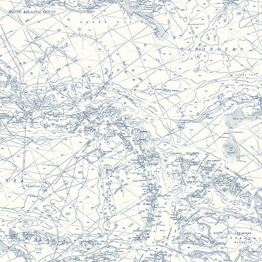 Purchase 3120-16178 Sanibel Charts Navy Map Navy by Chesapeake Wallpaper