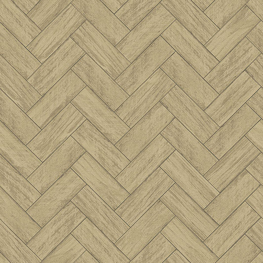 Purchase 3122-10105 Flora & Fauna Kaliko Neutral Wood Herringbone Neutral by Chesapeake Wallpaper