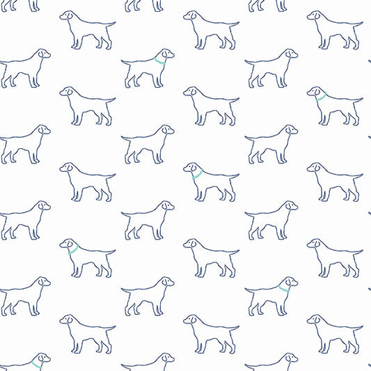 Search 3122-10404 Flora & Fauna Yoop Off-White Dog Neutral by Chesapeake Wallpaper