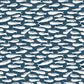 Purchase 3122-10522 Flora & Fauna Nunkie Navy Sardine Blue by Chesapeake Wallpaper