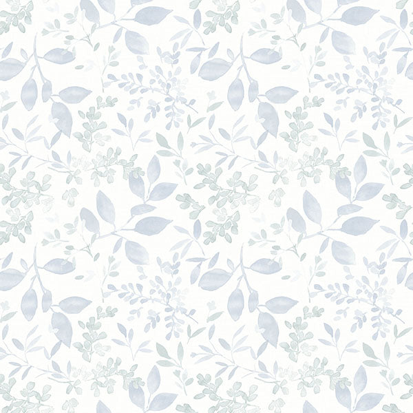 Buy 3122-11112 Flora & Fauna Tinker Light Blue Woodland Botanical Blue by Chesapeake Wallpaper