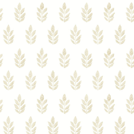 Shop 3122-11305 Flora & Fauna Ervic Blue Leaf Block Print Blue by Chesapeake Wallpaper
