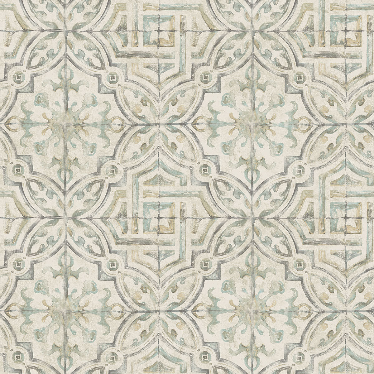 Acquire 3123-12335 Homestead Sonoma Grey Spanish Tile Grey by Chesapeake Wallpaper