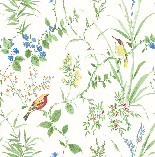 Save 3123-24173 Homestead Imperial Garden Multicolor Botanical Multicolor by Chesapeake Wallpaper