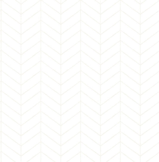 Looking 3123-25094 Homestead Bison Bone Herringbone Bone by Chesapeake Wallpaper