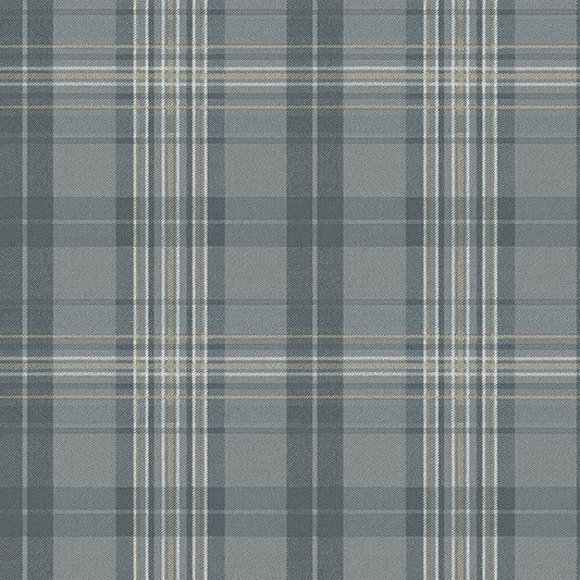Save 3123-330214 Homestead Austin Slate Plaid Slate by Chesapeake Wallpaper