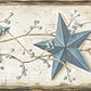 Shop 3123-65366 Homestead Heritage Blue Tin Star Border Blue by Chesapeake Wallpaper